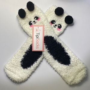 TipiSocks Tipi-Panda Fuzzy Socks